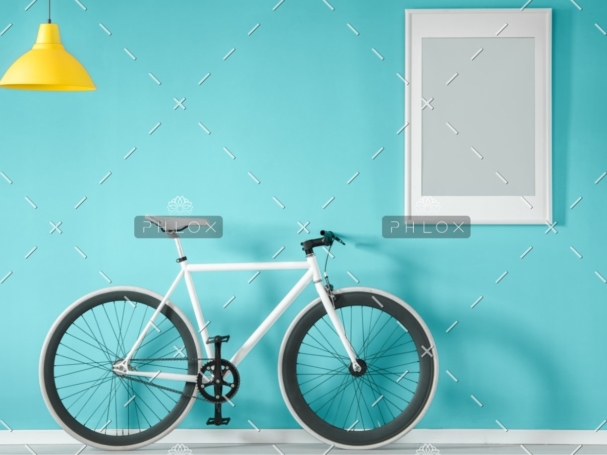 white-bike-in-blue-interior-PMNFYVU